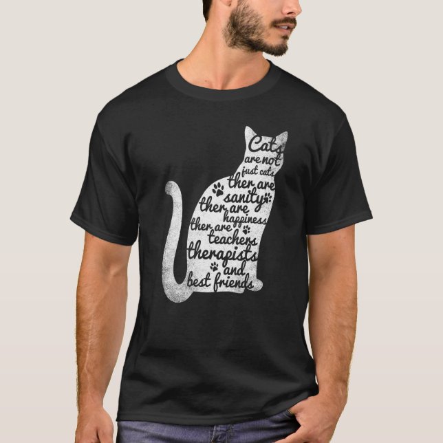 Camiseta Gatinhos Proprietário do Gatinho Purr Meow Typogra (Frente)