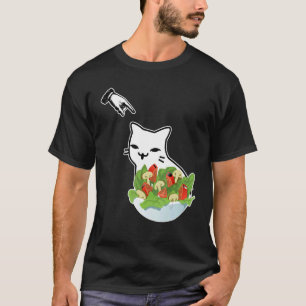 Camiseta Gatito Confuso Meme Divertido Gritando En La Mesa