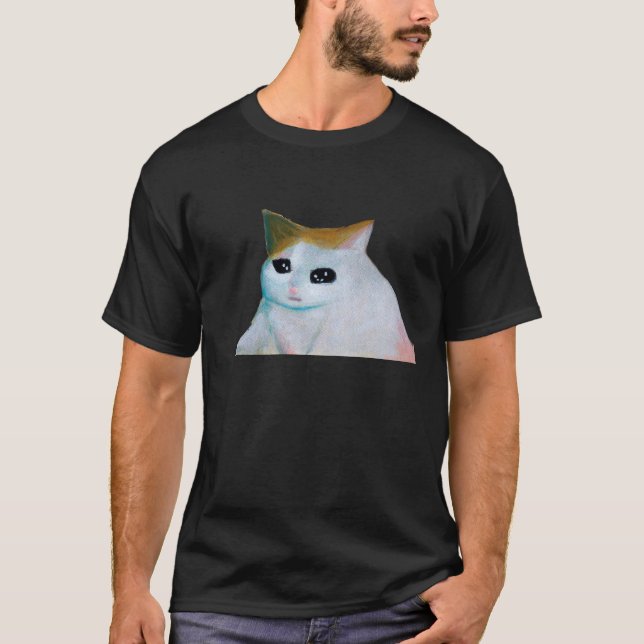 Camiseta Gatito Dramático – El Meme que Todos Aman (Frente)