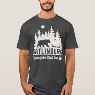 Camiseta Gatlinburg Tennessee Black Bear Enfumaçado Mounta