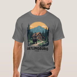 Camiseta Gatlinburg Tennessee Cabin e Black Bear