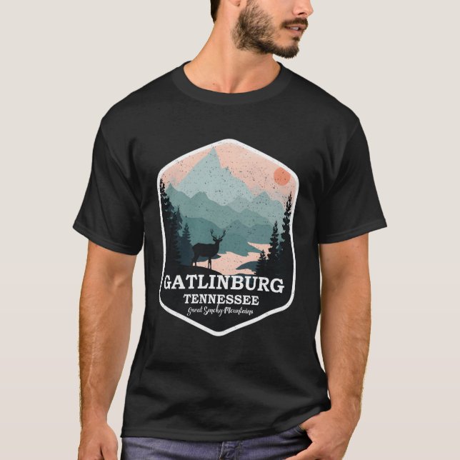 Camiseta Gatlinburg Tennessee Excelente Montanhas Enfumaçad (Frente)