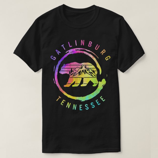 Camiseta Gatlinburg Tennessee Great Smoky Mountains Bear So (Frente do Design)