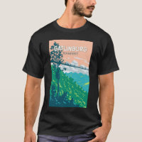 Gatlinburg Tennessee Illustração Viagem Art