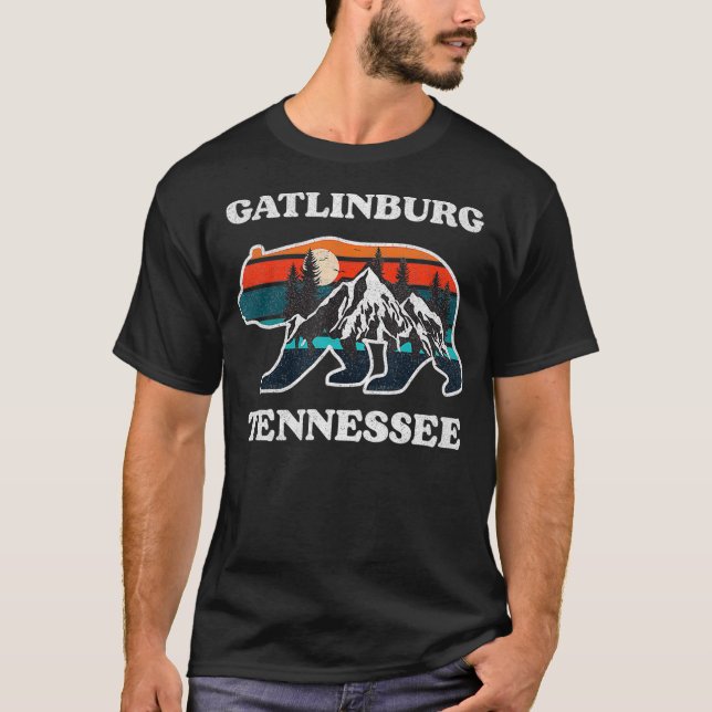 Camiseta Gatlinburg Tennessee Montanhas Enfumaçados do Exce (Frente)