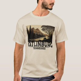 Camiseta Gatlinburg Tennessee Vintage Montanhas do Enfumaça