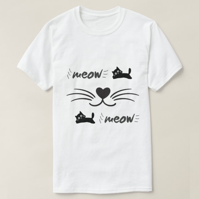 Camiseta gato (Frente do Design)