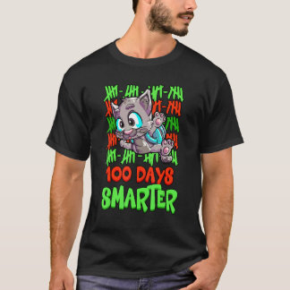 Camiseta Gato 100 Dias De Escola 100 Dias Mais Inteligente