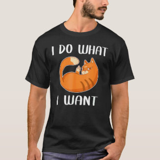 Camiseta Gato 2022 Retro Gato Eu Faço O Que Quero Gato 2