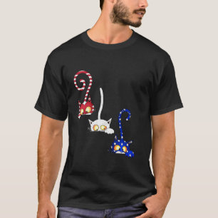 Camiseta Gato 4 de Julho Bandeira Americana Vermelha Branca