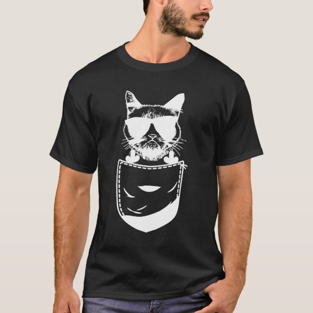 Camiseta Gato A Derrubar A Memória Dos Animais, Gatinho Sar (Frente)