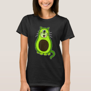 Camiseta Gato Abacate Alimentação Saudável Vegano Animal Ga
