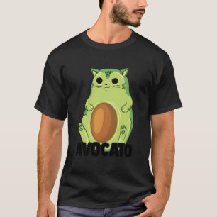 Camiseta Gato Abacate Avocato Comida Piada Fruta Veganos Ga