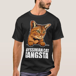 Camiseta gato abissínio gangsta