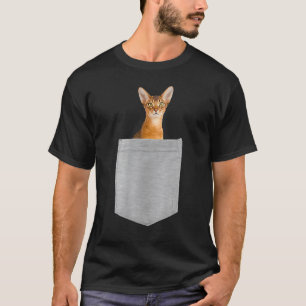 Camiseta Gato Abissínio No Seu Bolso