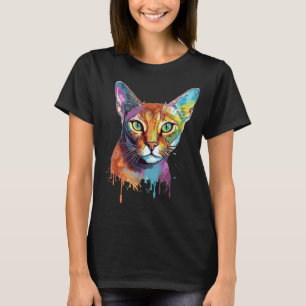 Camiseta Gato Abissino Colorido