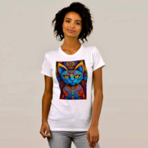 Gato Abstrato com Olhos Amarelos