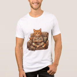 Camiseta Gato Aconchegante da Hora do Chá
