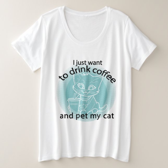 Camiseta Gato adorável (Frente do Design)