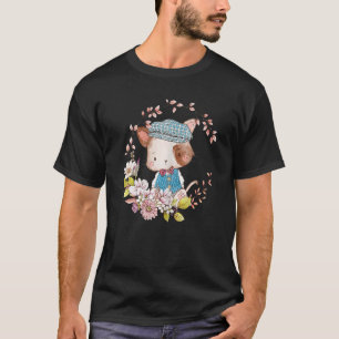 Camiseta Gato Adorável no Vintage Vest com Arco Tie e Snap