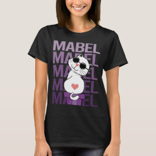 Camiseta Gato Adorável - Nome Mabel