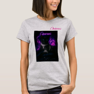 Camiseta Gato Adorido Diamante com Mulher Elegante - Ar de