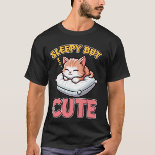 Camiseta Gato Adormecido Fofo Adorável Gatinho Dormindo