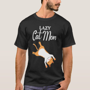 Camiseta Gato Adormecido Mãe Gata Preguiçosa Dia Nacional d