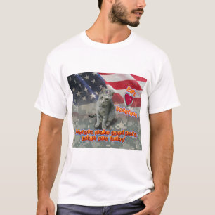 Camiseta Gato Adota Veterano para Amizade para Toda a Vida