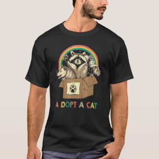 Camiseta Gato Adote Um Gato Gambá Guaxinins