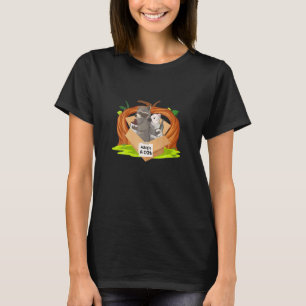 Camiseta Gato Adote Um Gato Gambá Guaxinins Animal de Esti