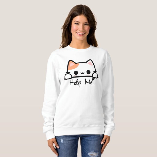 Camiseta Gato Ajuda! (Frente Completa)