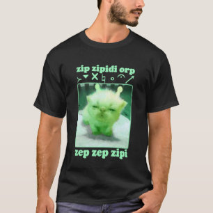 Camiseta Gato Alien Divertido Meme Dank Cringe Mulher Homem