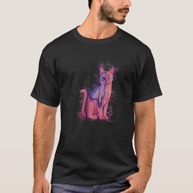 Camiseta Gato Alien Espaço Salpico Água (Frente)