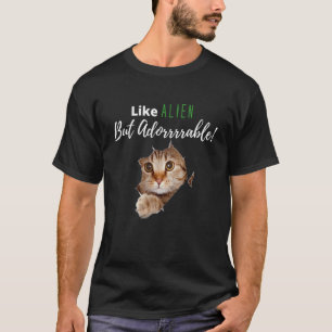 Camiseta Gato Alien Kitten Adorável Gatinho Pessoa Piada