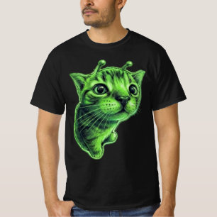 Camiseta Gato Alien Meme Retro Gato Bobo Y2K Vintage Espaço