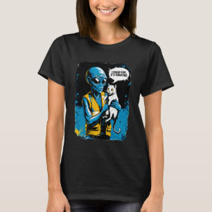 Camiseta Gato Alien Pixel Retro SciFi Humor 5