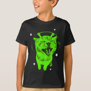 Camiseta Gato Alienígena Meme Y2k Divertido Gato Bobo Retro