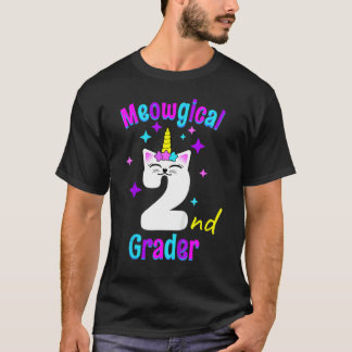 Camiseta Gato Aluno da 2ª Série de Volta às Aulas Caticórni