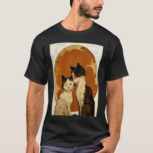 Camiseta Gato Ama Lua (Frente)