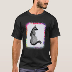Camiseta Gato Ama O Pai Mãe Menino Menina Ie Tinta Alvejan