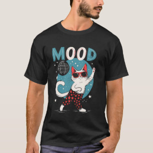Camiseta Gato Amante Animal Discoteca Retro Dança Gato Noit
