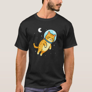 Camiseta Gato Amante de Animais Astronauta Espaço Lua Mãe P