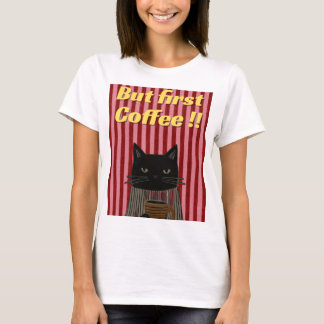 Camiseta Gato amante de café