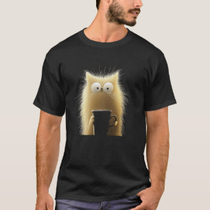 Camiseta Gato Amante de Café Fofo Gatinho Fofinho Café da M