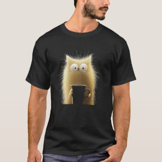 Camiseta Gato Amante de Café Fofo Gatinho Fofinho Café da M