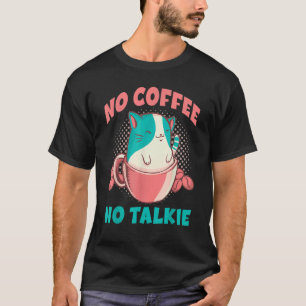 Camiseta Gato Amante de Café Sem Café Sem Conversa