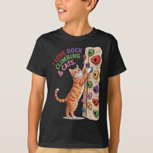 Camiseta Gato Amante de Escalada de Rocha Engraçado Humor d