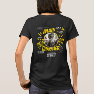 Camiseta Gato Amante de Personagem Principal Engraçado Pers