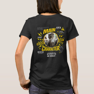 Camiseta Gato Amante de Personagem Principal Engraçado Pers